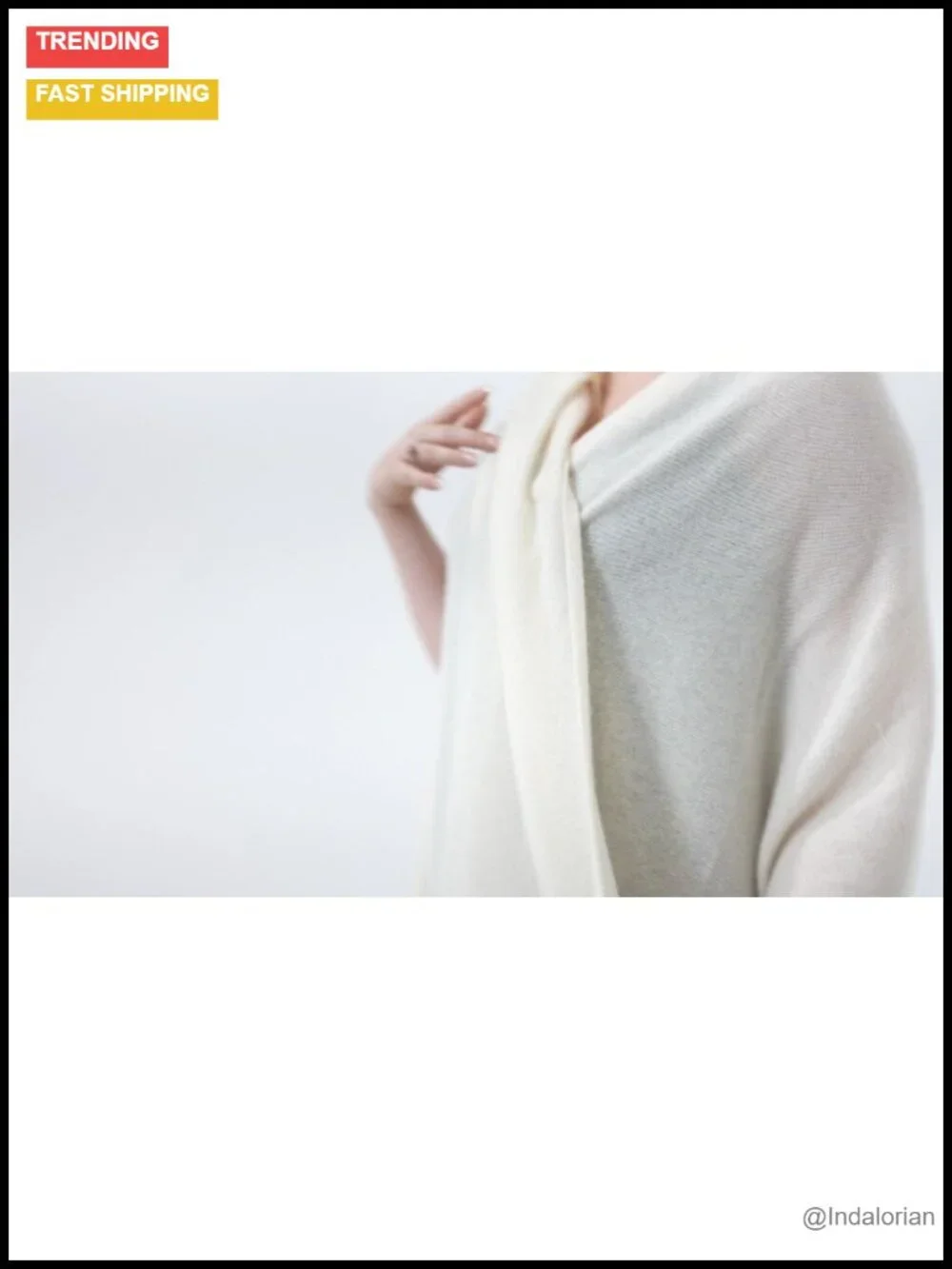 Luxury 100% Cashmere Wrap Scarf Stole Knitted Shawl Women Travel